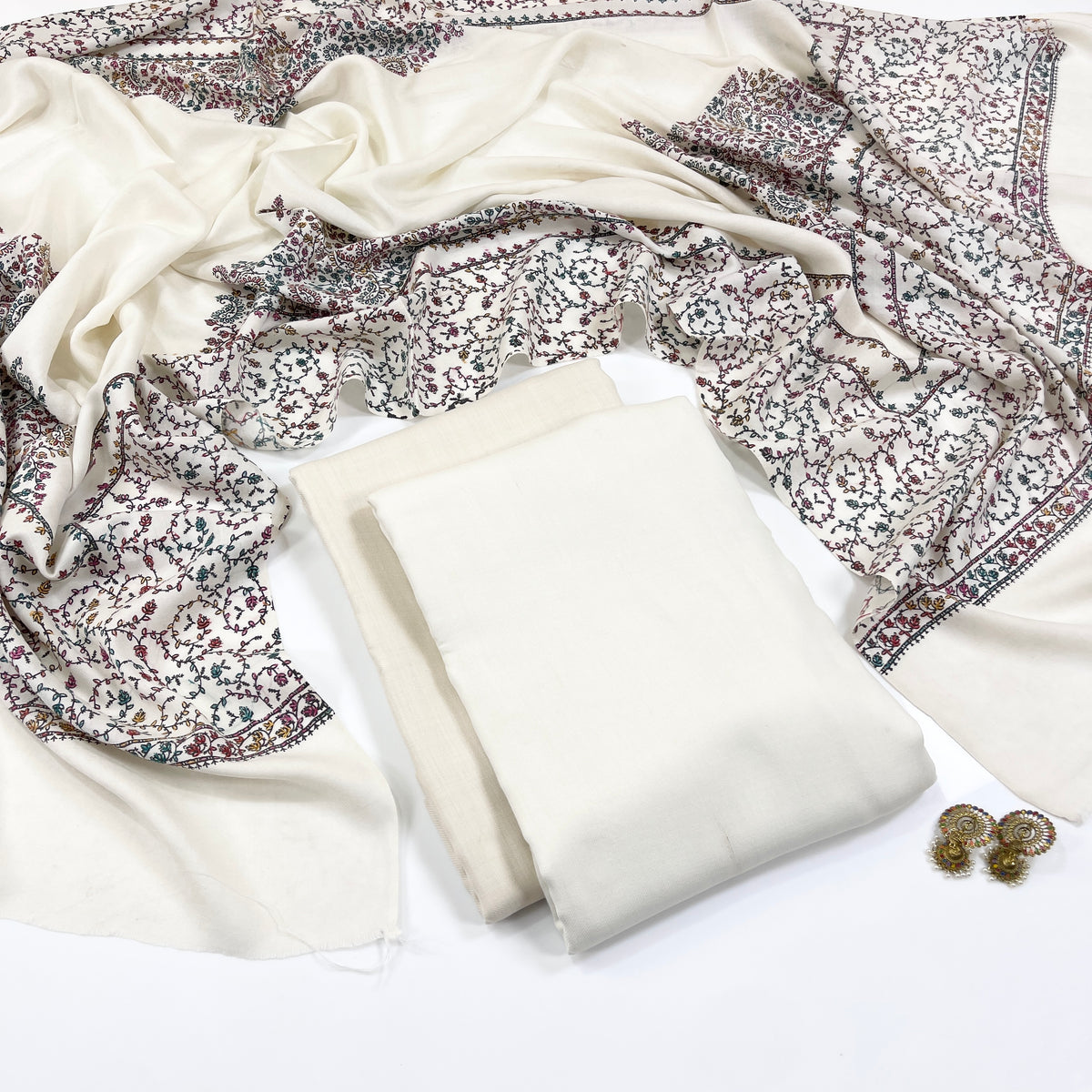 Anaya Noor Pashmina With Kacha tanka Shawl 3PC