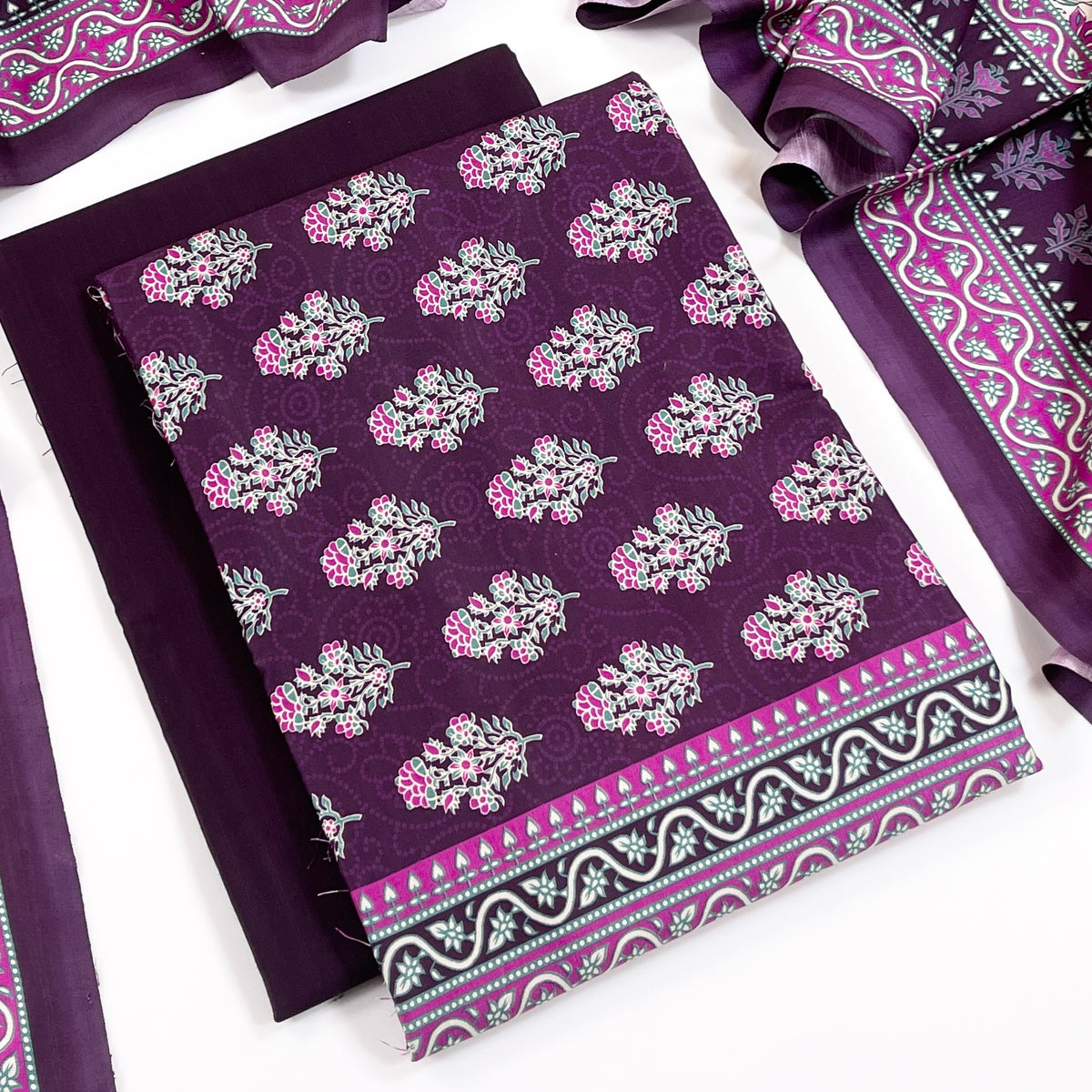 Rijja By Murashe Digital Printed Slub Linen 3PC