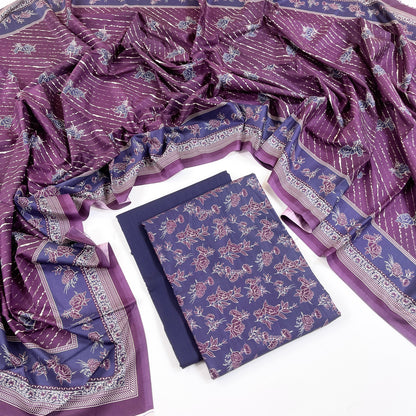 Rijja By Murashe Digital Printed Slub Linen 3PC