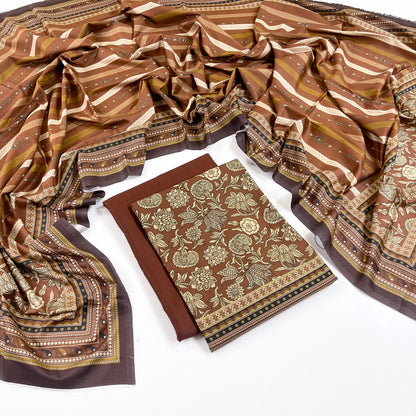 Rijja By Murashe Digital Printed Slub Linen 3PC