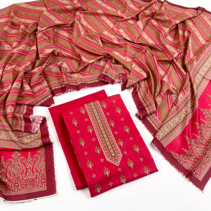 Rijja By Murashe Digital Printed Slub Linen 3PC