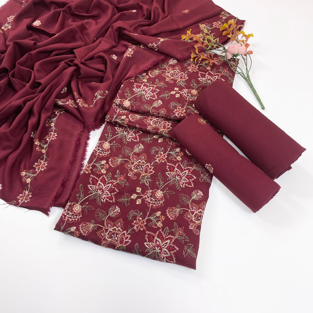 Bareeze Embroidered Karandi 3PC