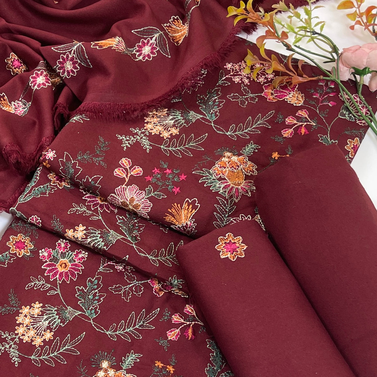 Bareeze Embroidered Karandi 3PC