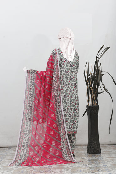Flora By Anaya Noor Bana Dora Emb 3PC