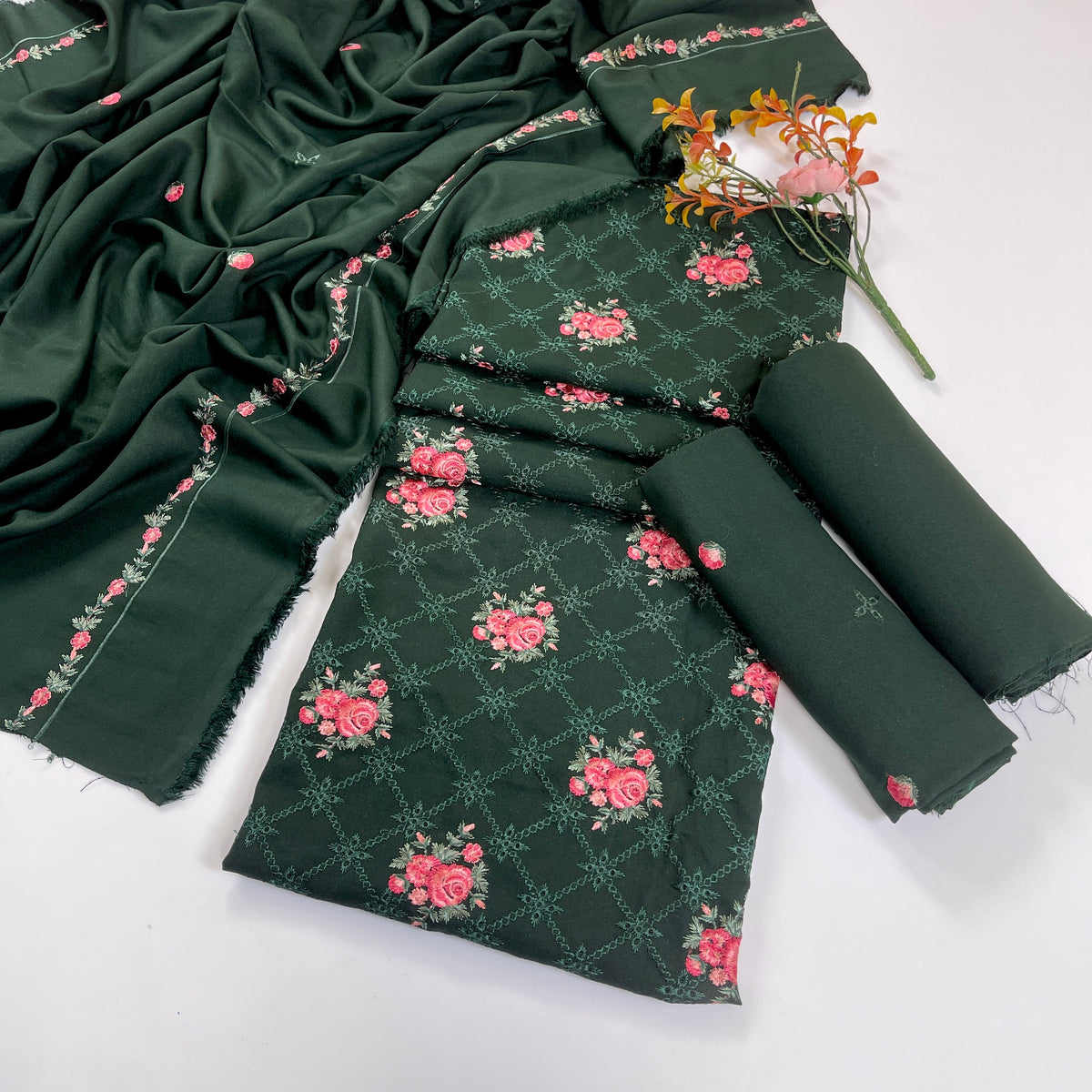 Bareeze Embroidered Karandi 3PC