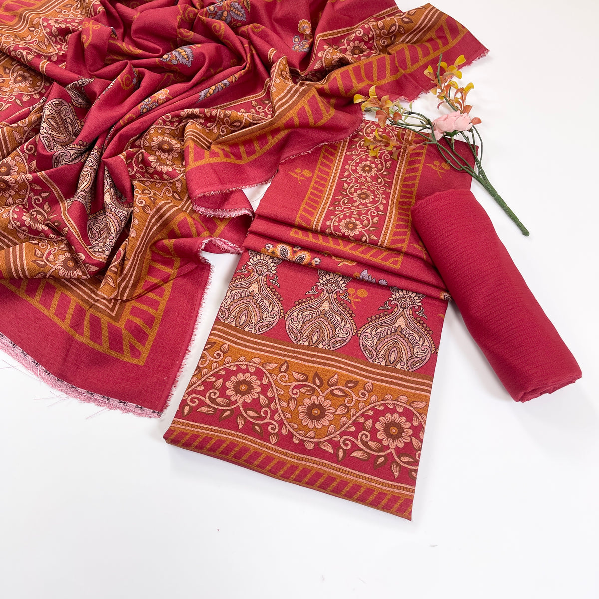 Kayseria Digital Printed Dhanak 3PC