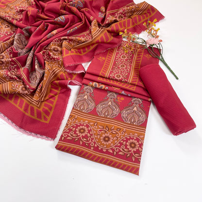 Kayseria Digital Printed Dhanak 3PC