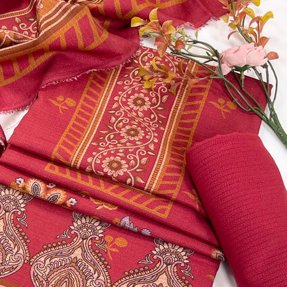 Kayseria Digital Printed Dhanak 3PC