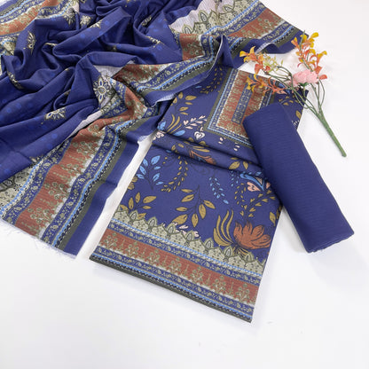 Kayseria Digital Printed Dhanak 3PC