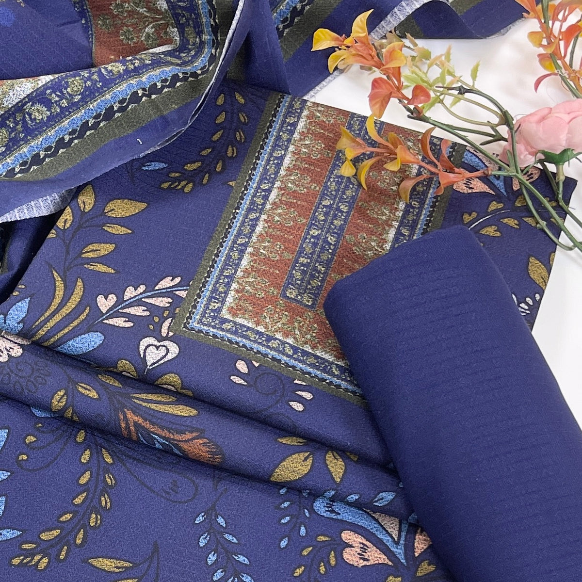 Kayseria Digital Printed Dhanak 3PC
