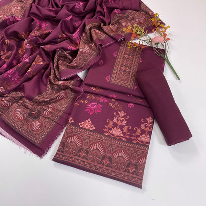 Kayseria Digital Printed Dhanak 3PC