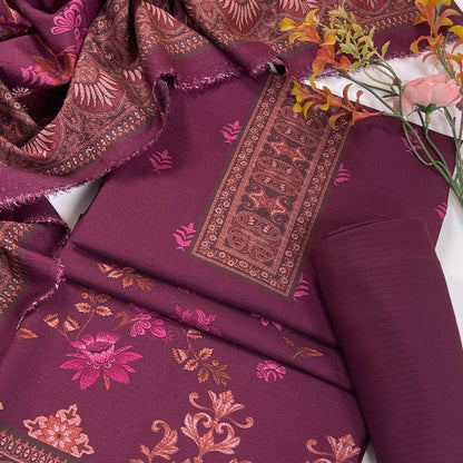 Kayseria Digital Printed Dhanak 3PC