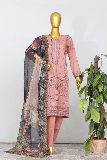 Zarqash By Anaya Noor Bana Dora Emb Lawn 3PC