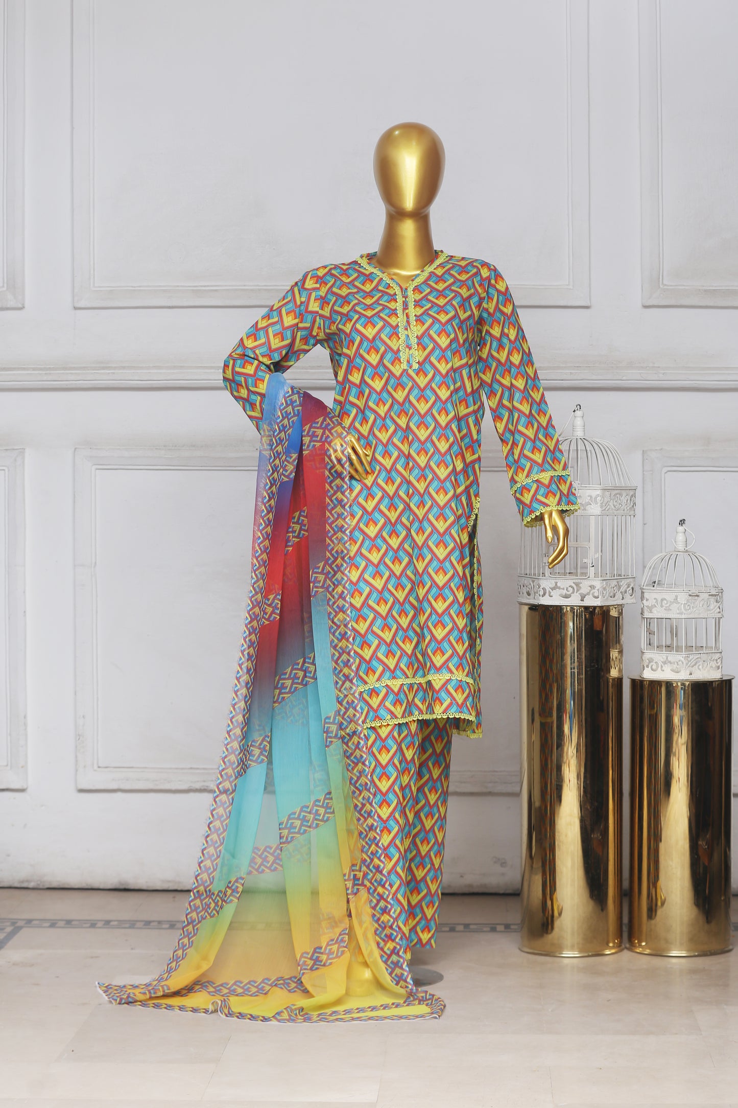 Zoha By Anaya Noor Print Bana Dora 3-PC