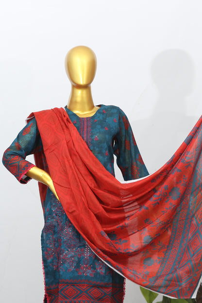 Zarnish By Anaya Noor Heavy Emb Lawn 3PC