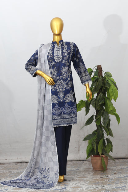 Zarnish By Anaya Noor Heavy Emb Lawn 3PC
