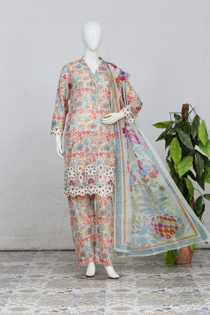 Shahnai By Anaya Noor All Over Printed & Emb Lawn 3PC