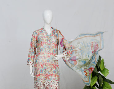 Shahnai By Anaya Noor All Over Printed & Emb Lawn 3PC