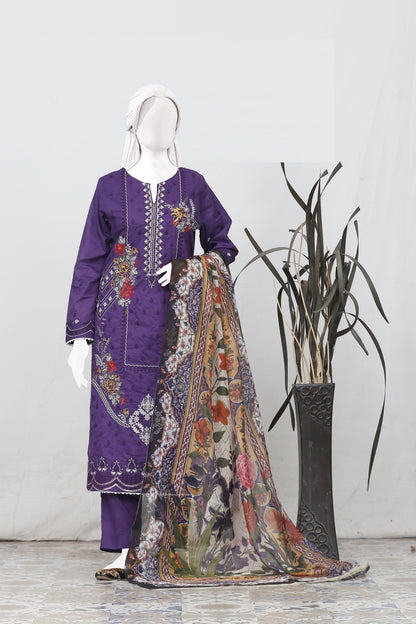 Zarqash By Anaya Noor Bana Dora Emb 3PC