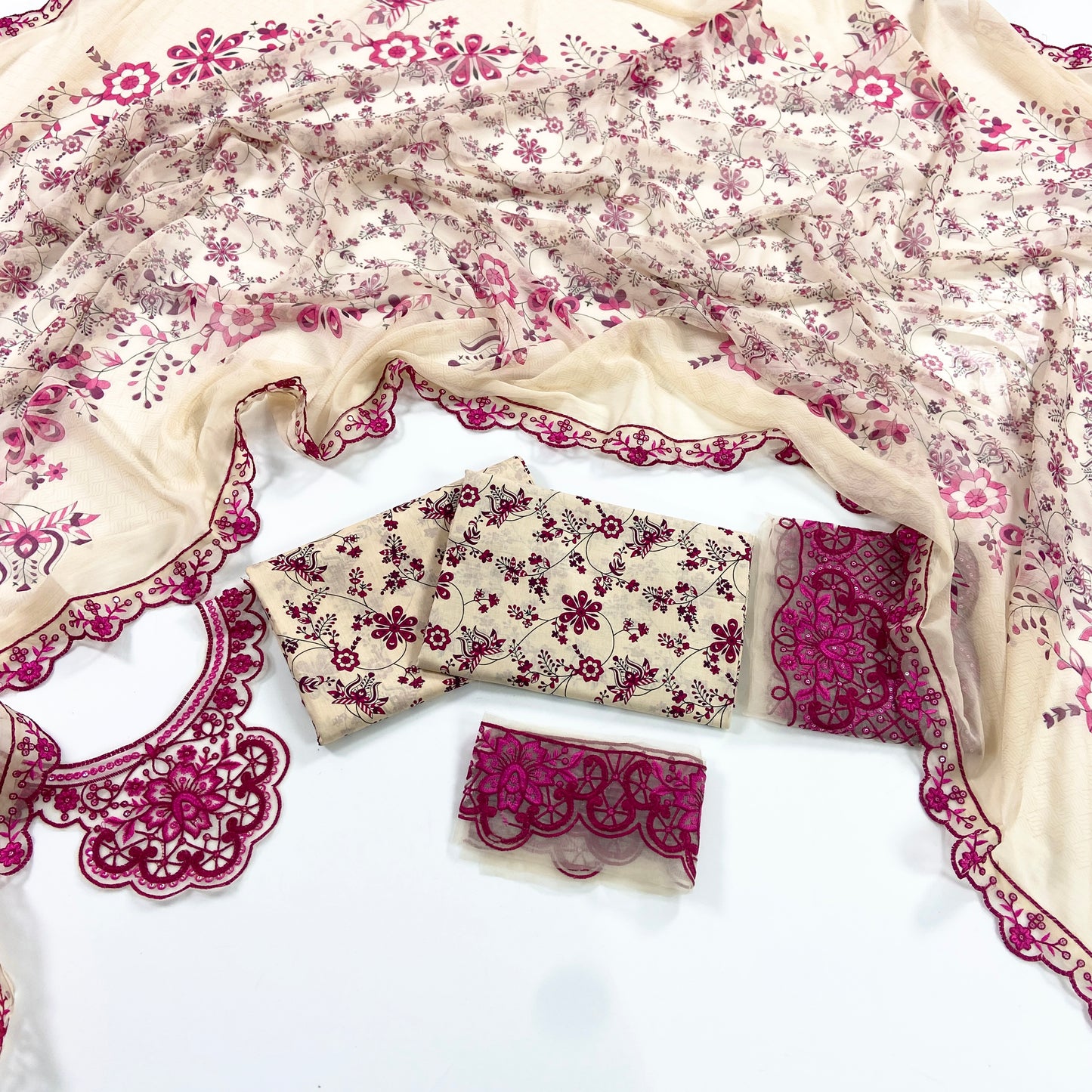 Faiza Saqlain Embroiderd & Digital Printed Lawn 3PC