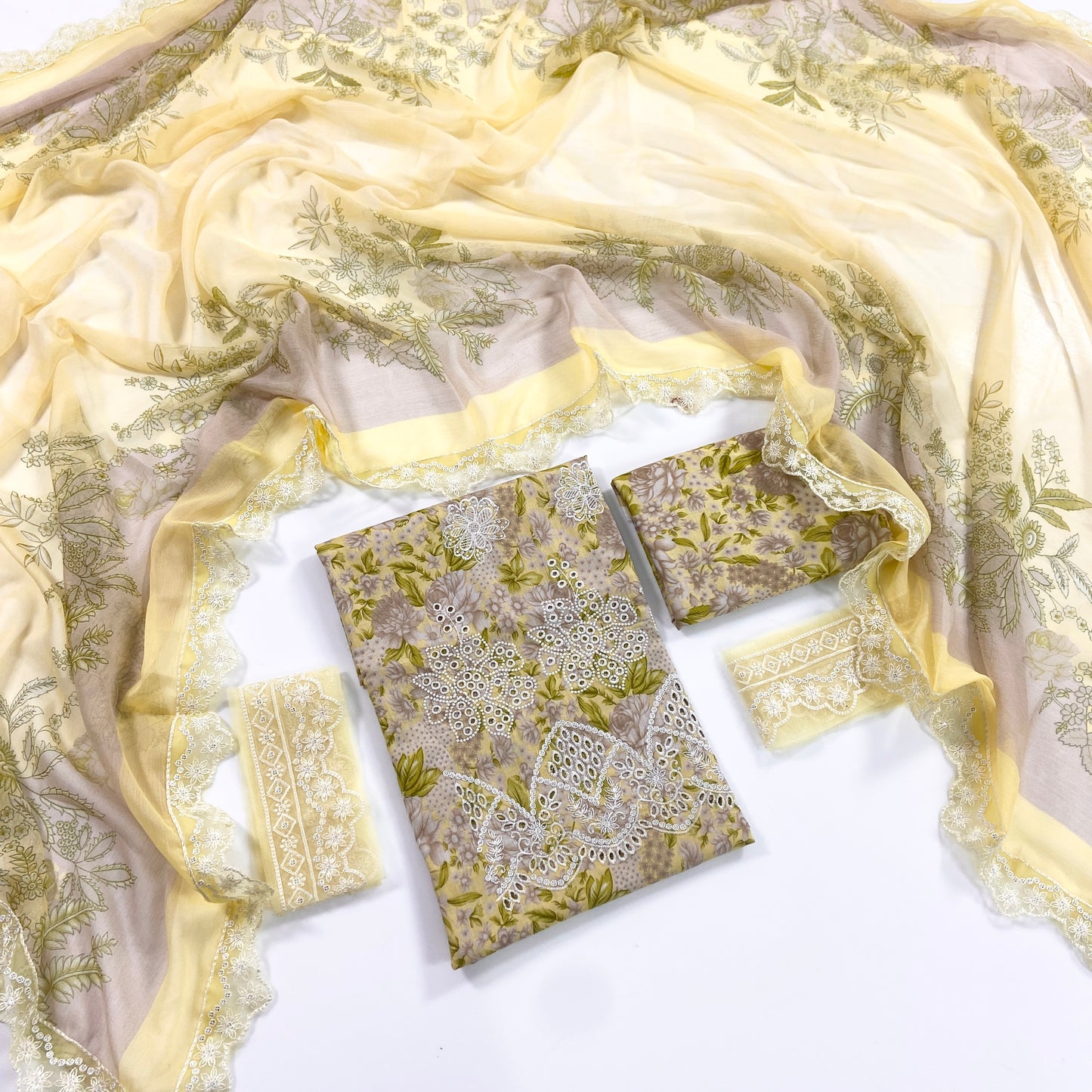 Baroque Embroiderd & Digital Printed Lawn 3PC