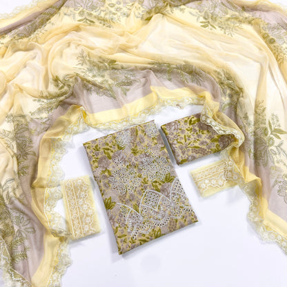 Baroque Embroiderd & Digital Printed Lawn 3PC