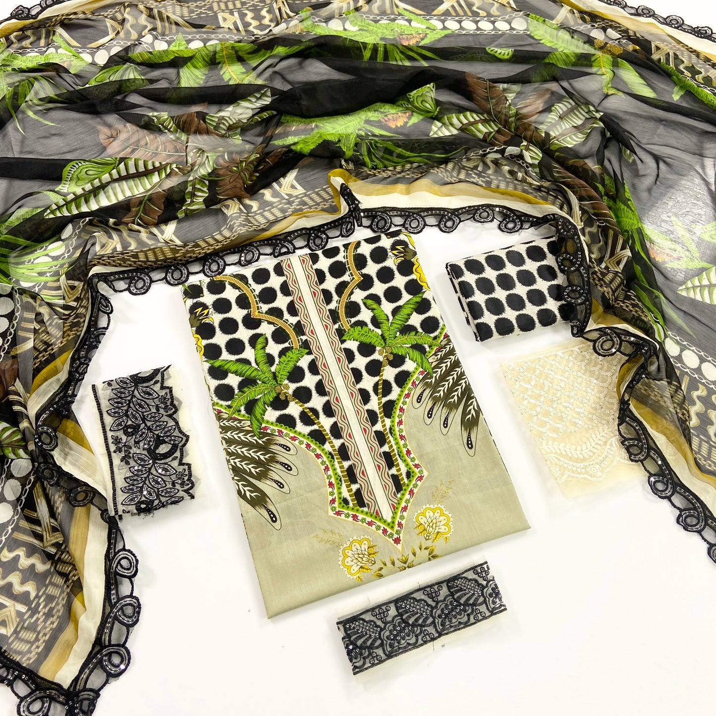 Maria B Embroiderd & Digital Printed Lawn 3PC