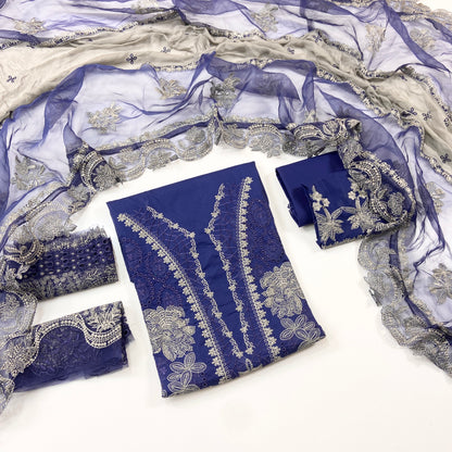 Aneelas Luxury Embroidered Lawn 3PC
