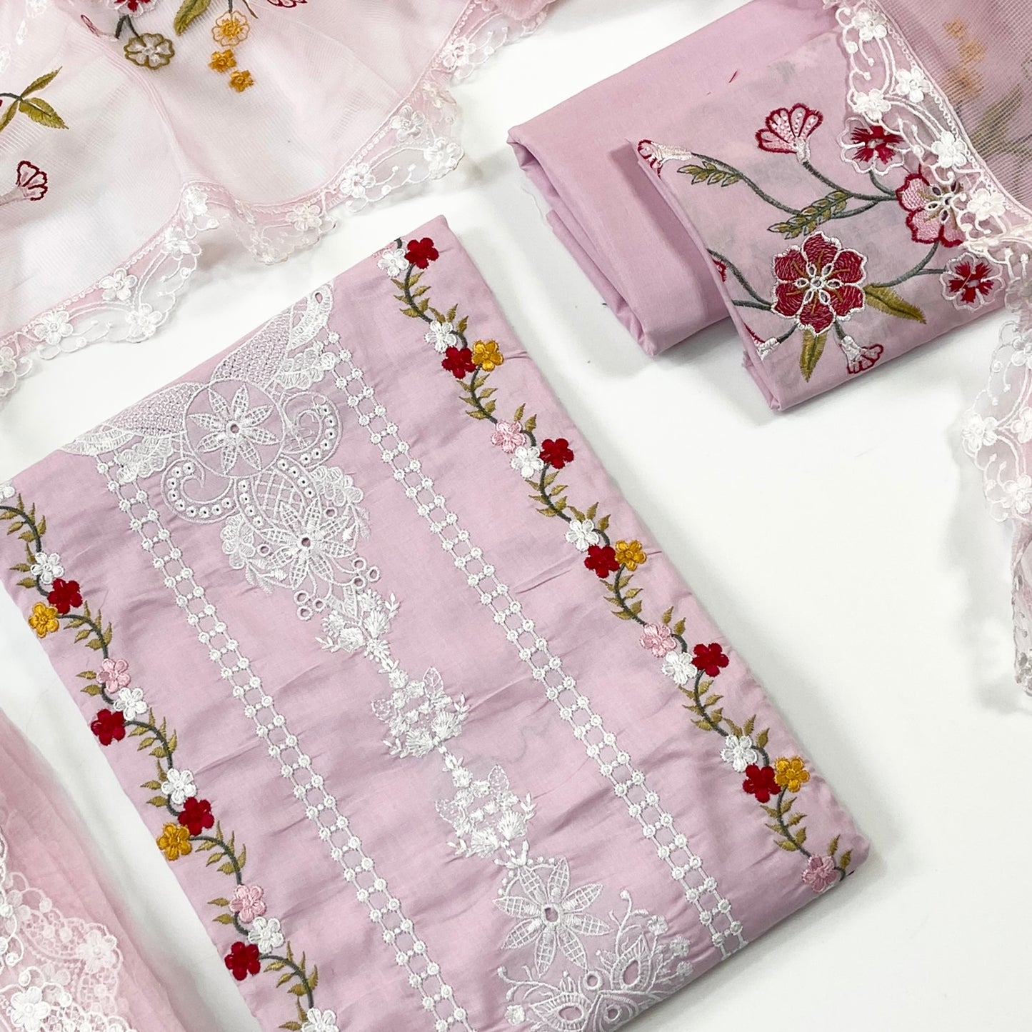 Aneelas Luxury Embroidered Lawn 3PC