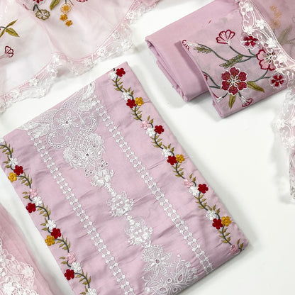Aneelas Luxury Embroidered Lawn 3PC