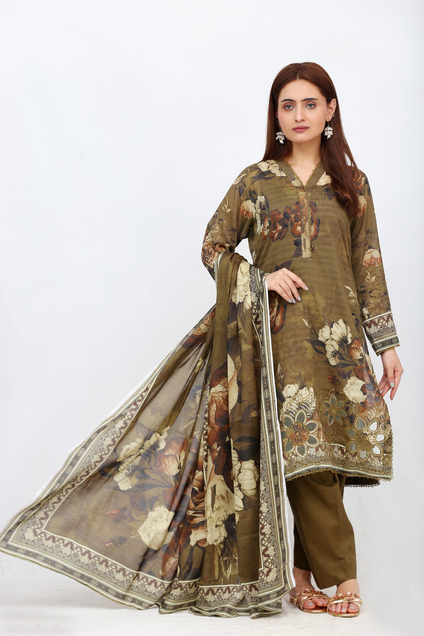 Phoolkari By Anaya Noor Printed Bana Dora Lawn 3PC