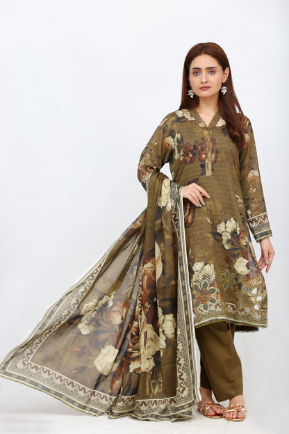 Phoolkari By Anaya Noor Printed Bana Dora Lawn 3PC