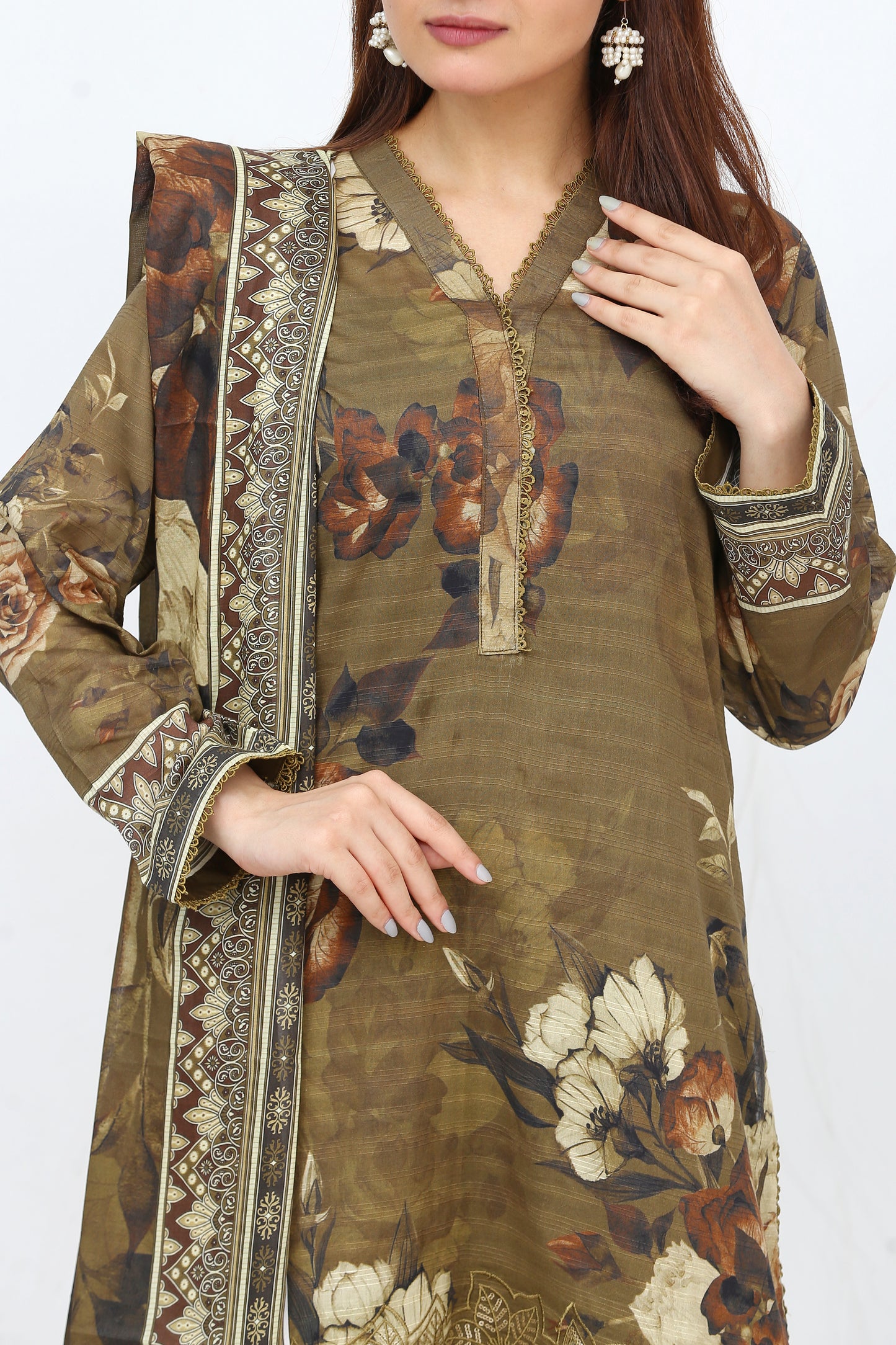 Phoolkari By Anaya Noor Printed Bana Dora Lawn 3PC