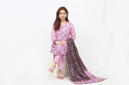 Phoolkari By Anaya Noor Printed Bana Dora Lawn 3PC