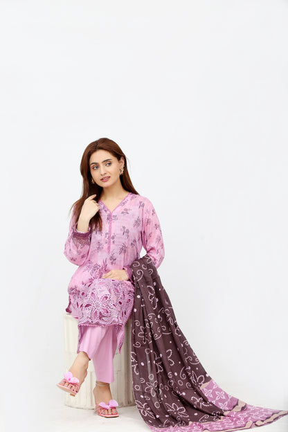 Phoolkari By Anaya Noor Printed Bana Dora Lawn 3PC