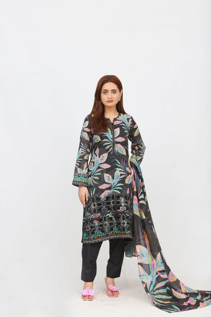 Phoolkari By Anaya Noor Printed Bana Dora Lawn 3PC