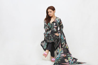 Phoolkari By Anaya Noor Printed Bana Dora Lawn 3PC