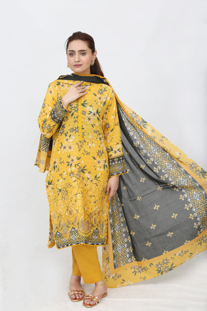 Phoolkari By Anaya Noor Printed Bana Dora Lawn 3PC