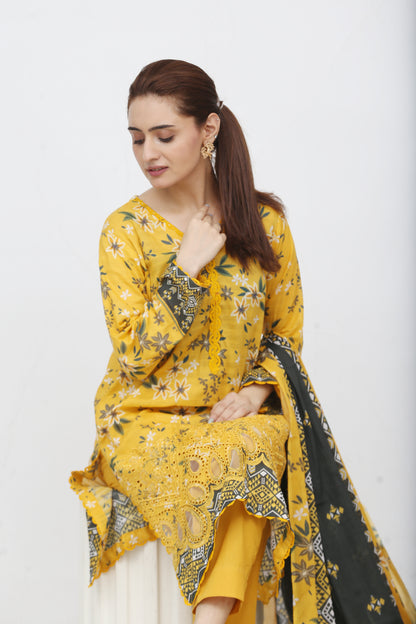Phoolkari By Anaya Noor Printed Bana Dora Lawn 3PC