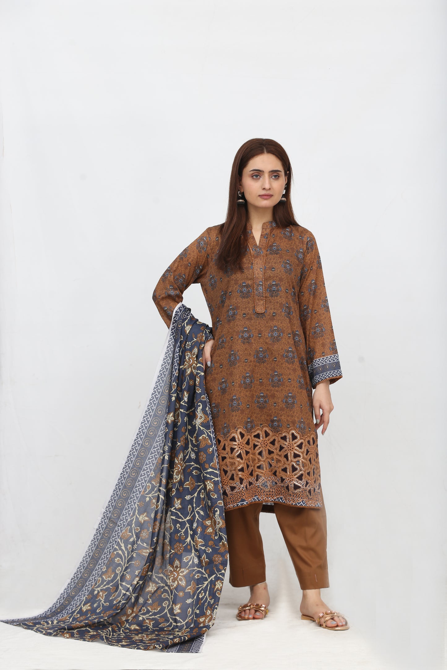 Phoolkari By Anaya Noor Printed Bana Dora Lawn 3PC