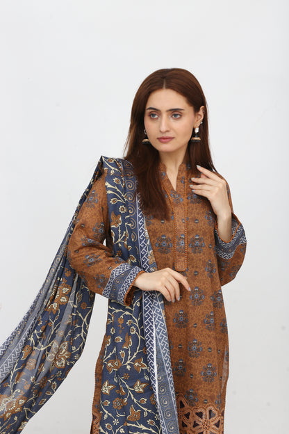 Phoolkari By Anaya Noor Printed Bana Dora Lawn 3PC