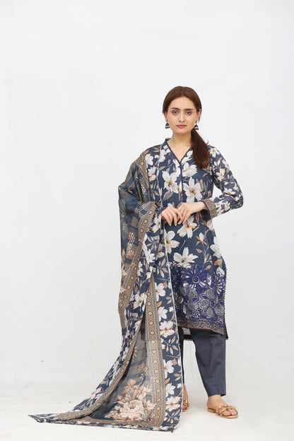 Phoolkari By Anaya Noor Printed Bana Dora Lawn 3PC