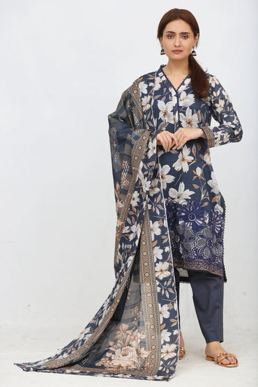 Phoolkari By Anaya Noor Printed Bana Dora Lawn 3PC