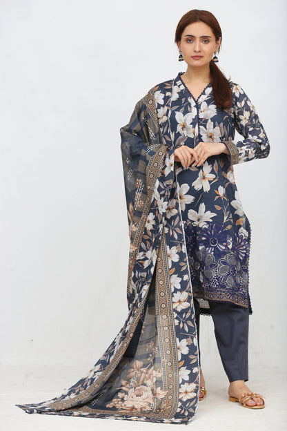 Phoolkari By Anaya Noor Printed Bana Dora Lawn 3PC