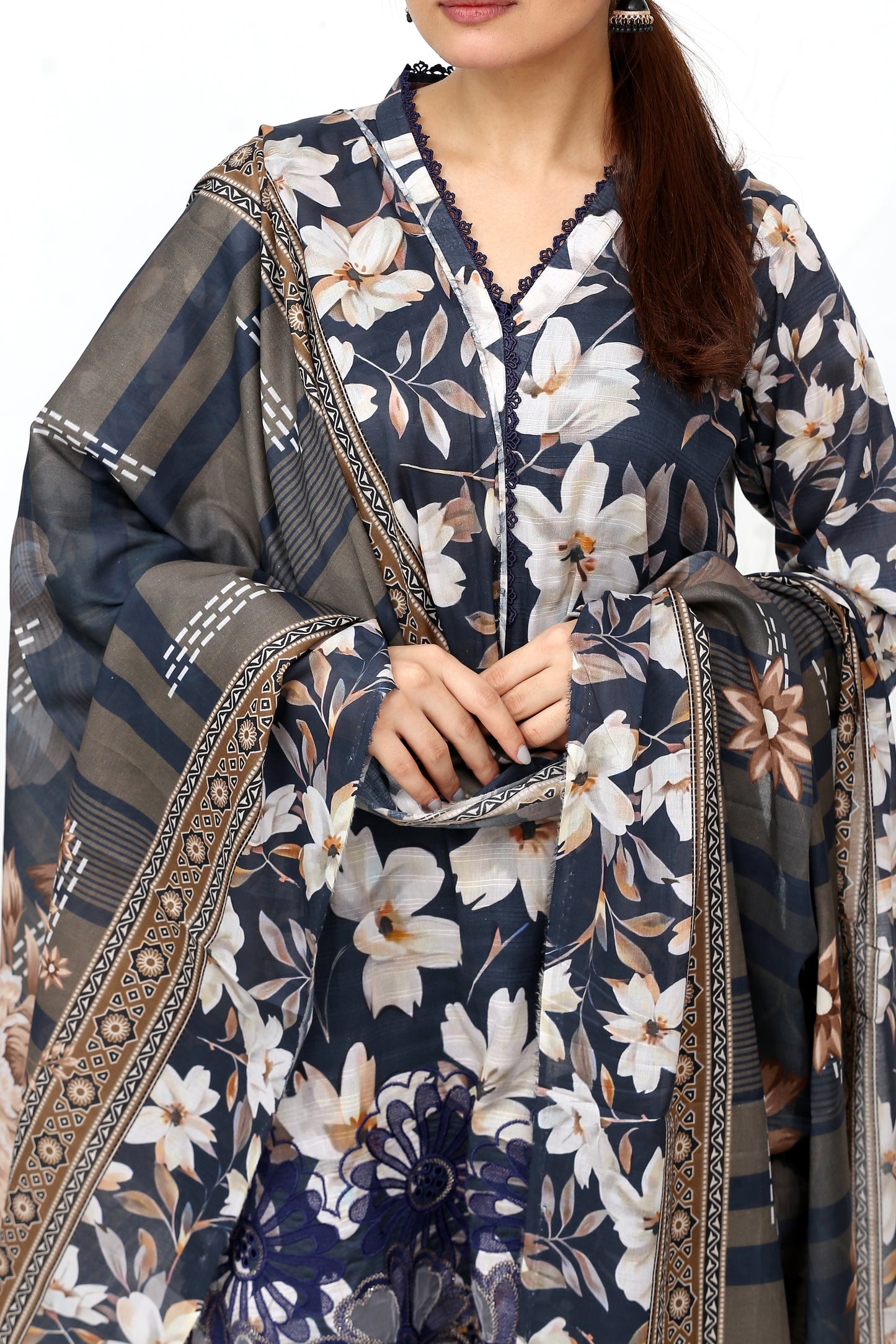 Phoolkari By Anaya Noor Printed Bana Dora Lawn 3PC