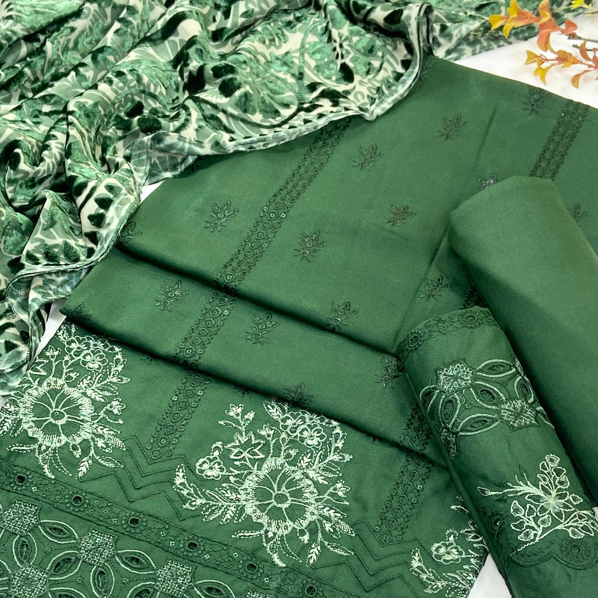 Marino By Anaya Noor Emb Marina With Plachi Dupatta 3PC