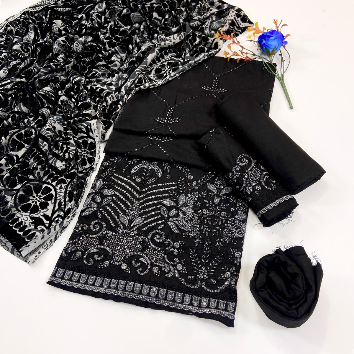 Marino By Anaya Noor Emb Marina With Plachi Dupatta 3PC