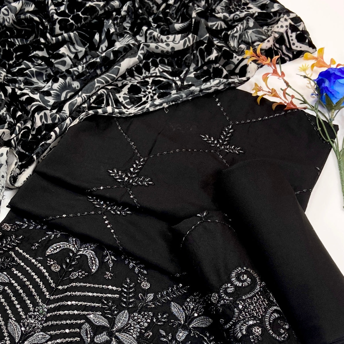 Marino By Anaya Noor Emb Marina With Plachi Dupatta 3PC