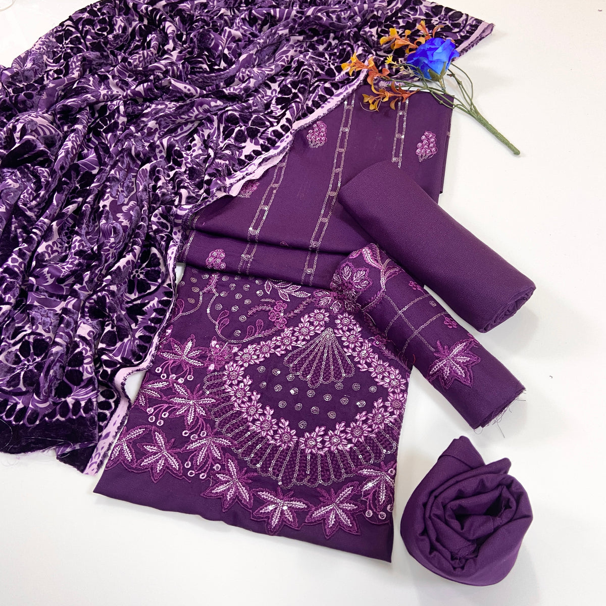 Marino By Anaya Noor Emb Marina With Plachi Dupatta 3PC