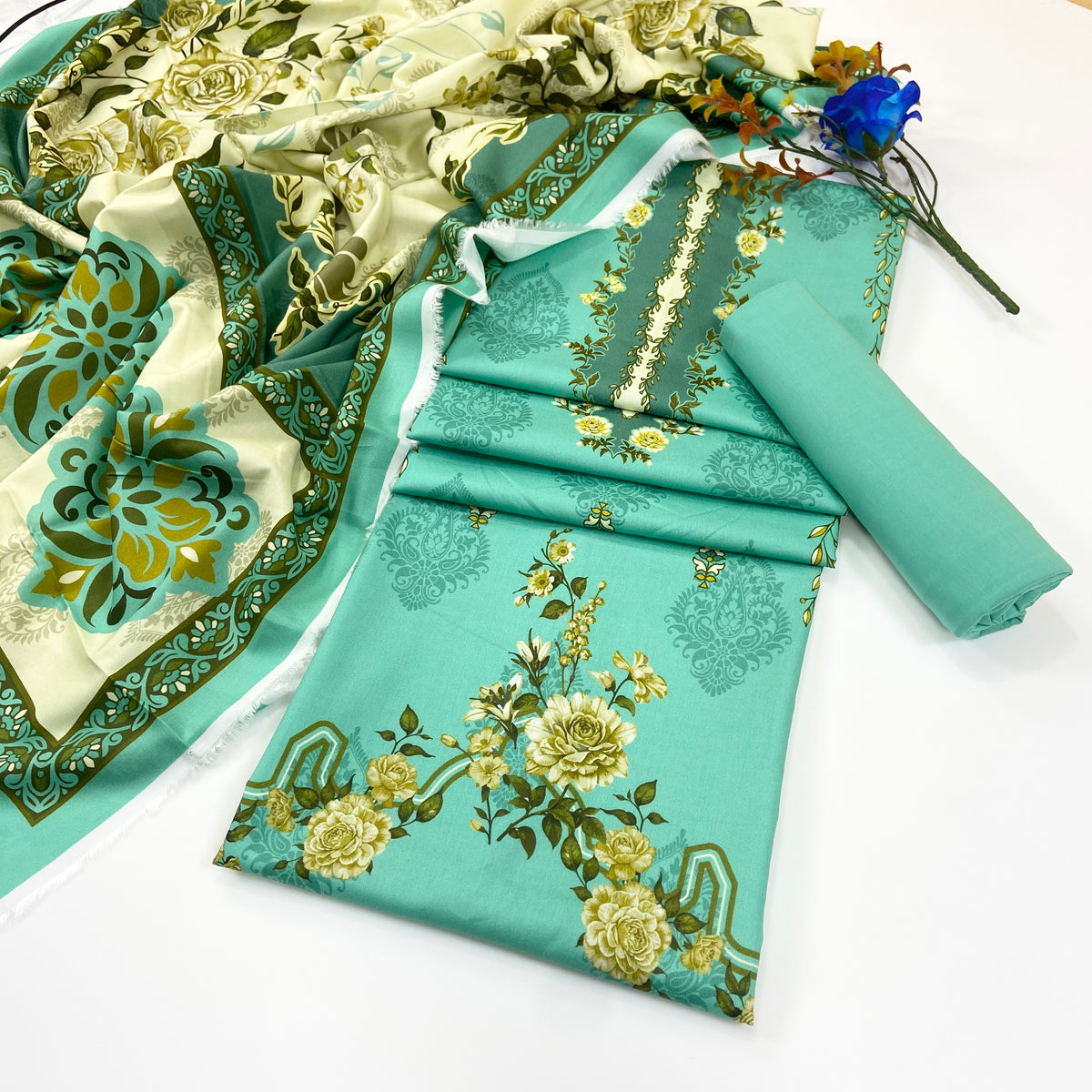 Raqs By Uneq Digital Printed Cotton Viscose 3PC